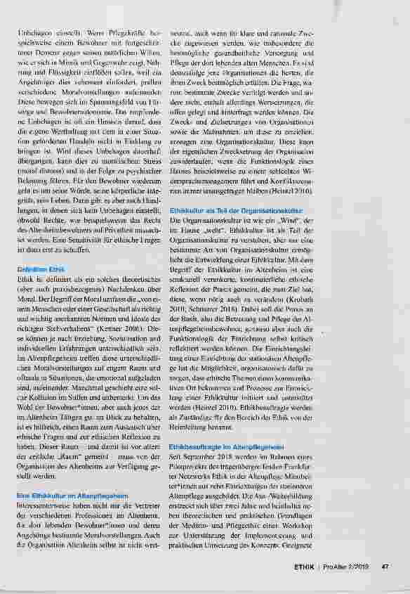 Vorschauseite 2: Ethikbeauftragte im Altenpflegeheim