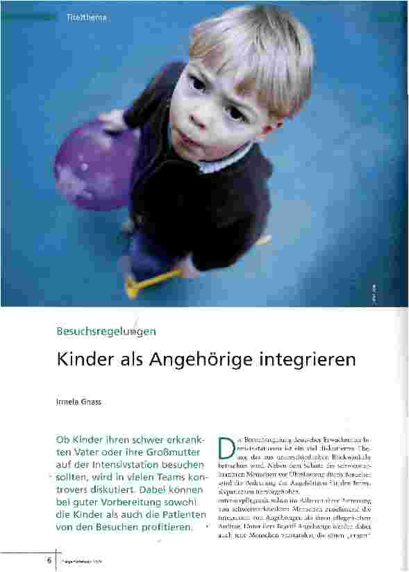 Vorschauseite 1: Kinder als Angehörige integrieren
