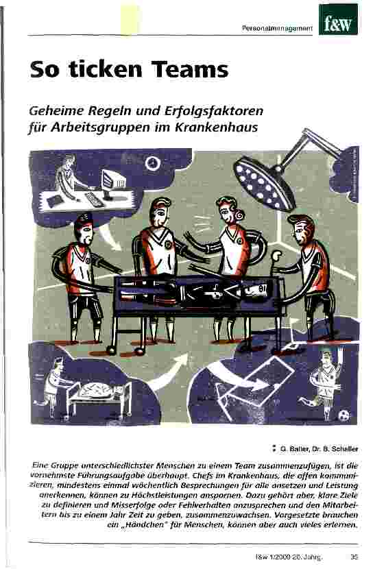 Vorschauseite 1: So ticken TeamsGeheime Regeln und Erfolgsfaktoren für Arbeltsgruppen Im Krankenhaus