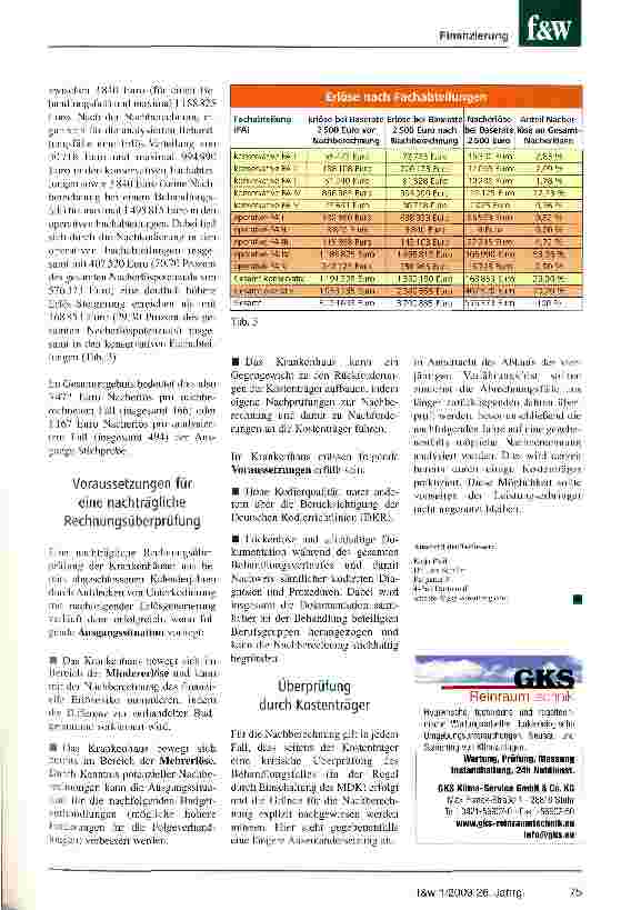 Vorschauseite 4: Nachträgliche Rechnungsüberprüfung Unterstützung der Krankenhäuser bei der Erlössicherung