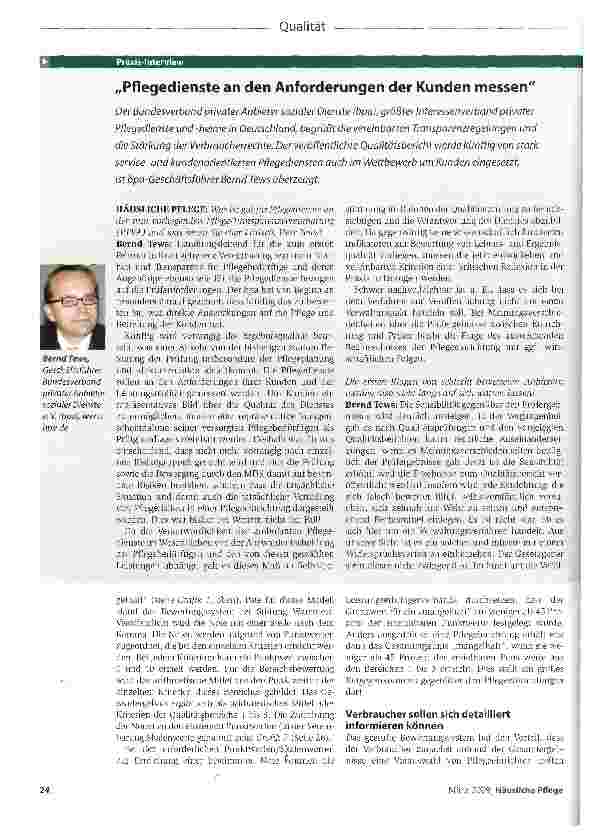 Vorschauseite 3: Häusliche Pflege wird transparent