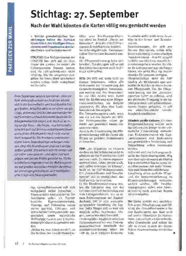 Vorschauseite 1: Stichtag: 27. September