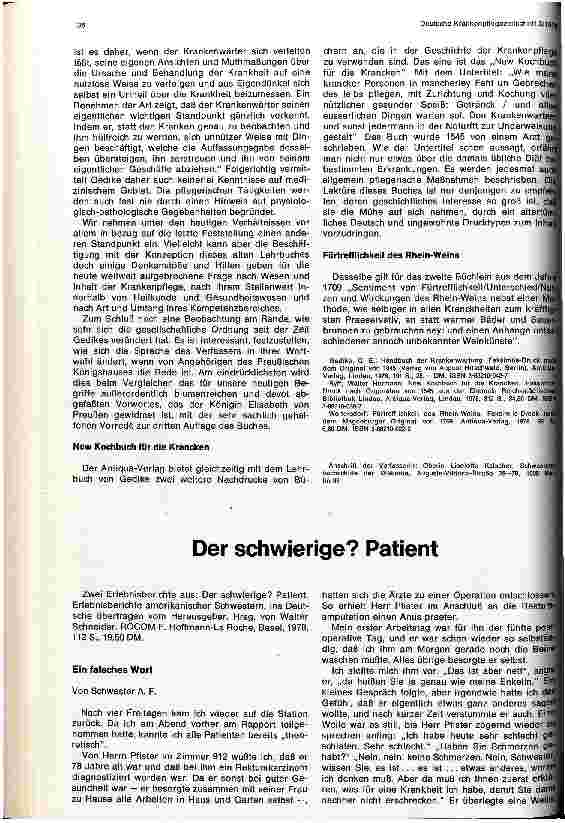 Vorschauseite 1: Der schwierige? Patient