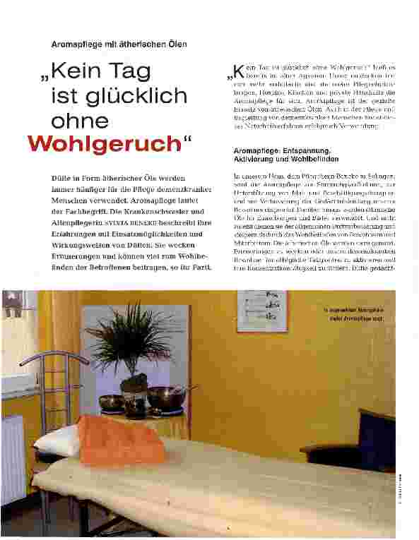 Vorschauseite 1: Kein Tag ist glücklich ohne Wohlgeruch