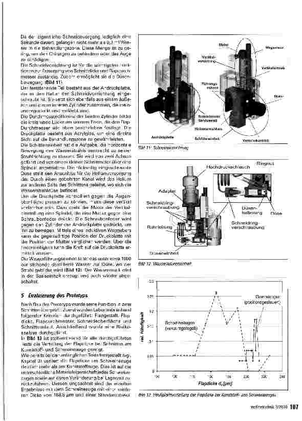 Vorschauseite 5: Hornhautschnitt mit Hochdruck Wasserstrahl für die LASIK-OPLaborversuche mit einem neu entwickelten Mikrokeratom an Kunststoffund Schweineaugen