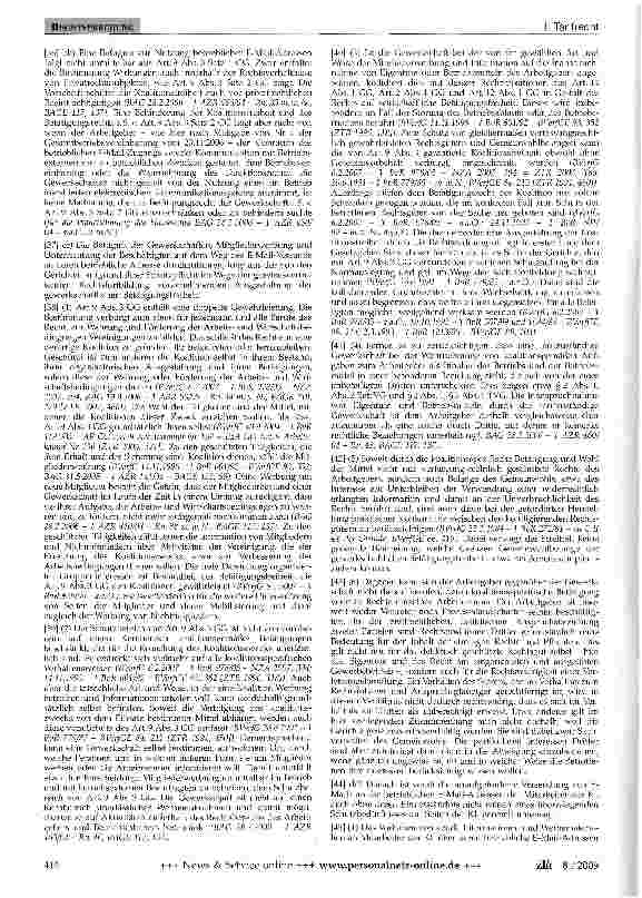 Vorschauseite 4: Gewerkschaftswerbung per E-Mail
