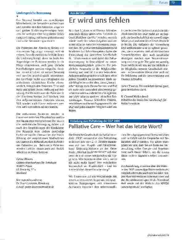 Vorschauseite 2: Cicely Saunders ist bislang noch kein Begriff