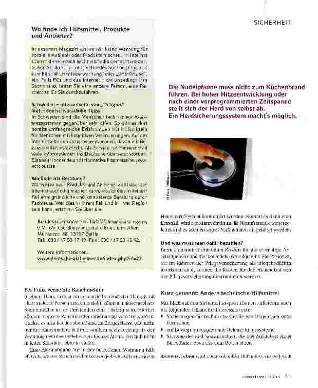 Vorschauseite 5: Technische Hilfen für mehr Autonomie