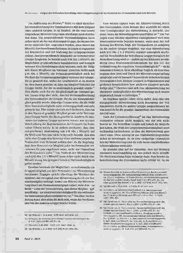 Vorschauseite 4: Folgen der fehlenden Bestellung eines Gruppenmitglieds im Vorstand des Personalrats nach § 32 BPersVG