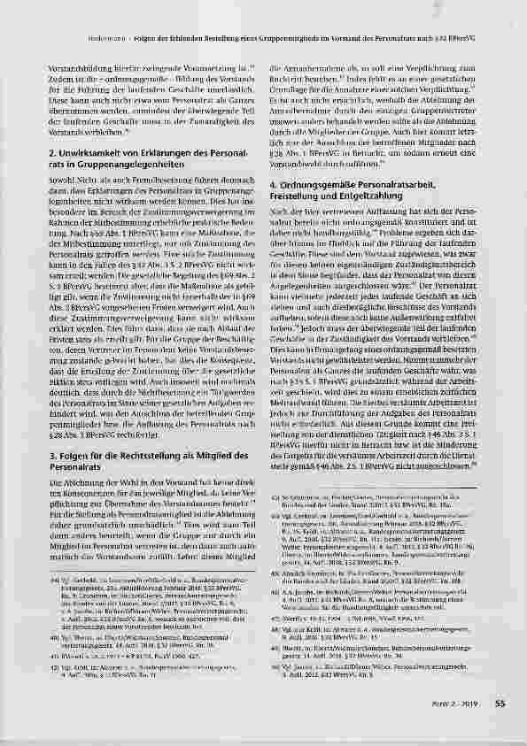 Vorschauseite 5: Folgen der fehlenden Bestellung eines Gruppenmitglieds im Vorstand des Personalrats nach § 32 BPersVG