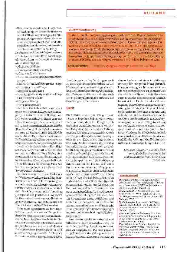 Vorschauseite 4: Brasilien: Entwicklung der Pflege Wissenschaft