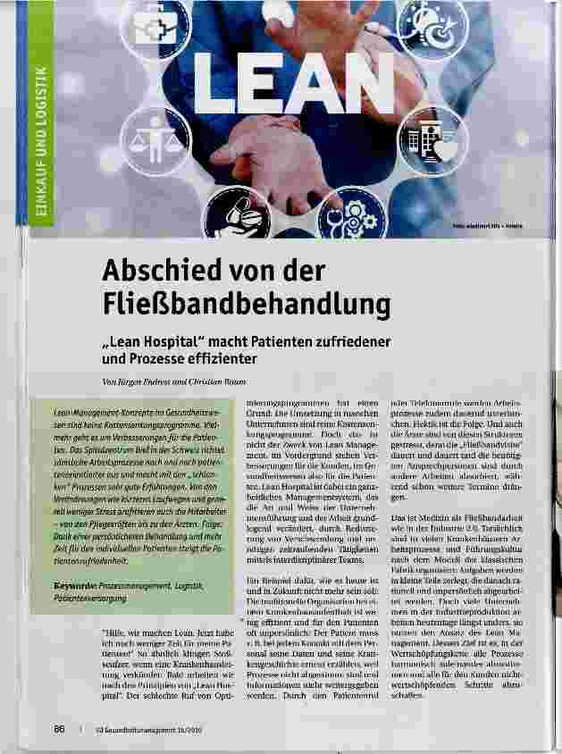 Vorschauseite 1: Abschied von der Fließbandbehandlung