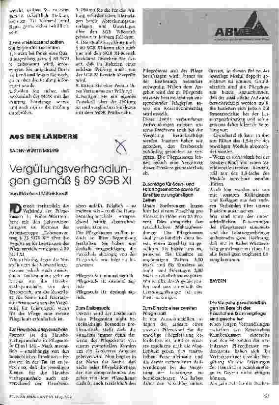 Vorschauseite 3: Der hessische Weg verspricht wenig Erfolg Qualitätssicherung nach § 80 SGB XI