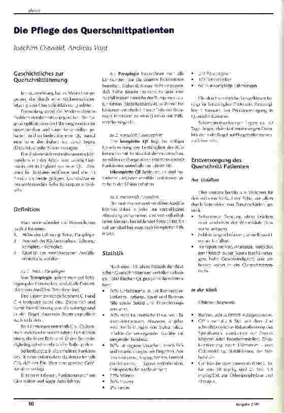 Vorschauseite 1: Die Pflege des Querschnittpatienten