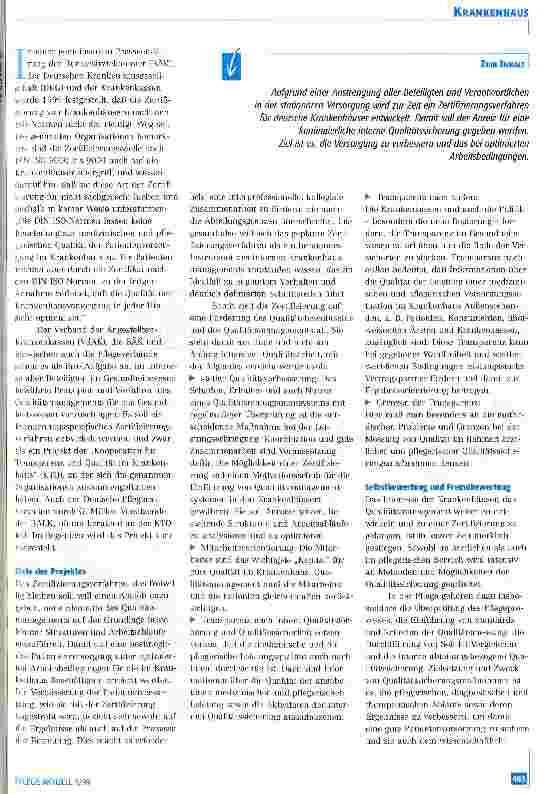 Vorschauseite 2: Krankenhauszertifizierung als Instrument der Qualitätssicherung
