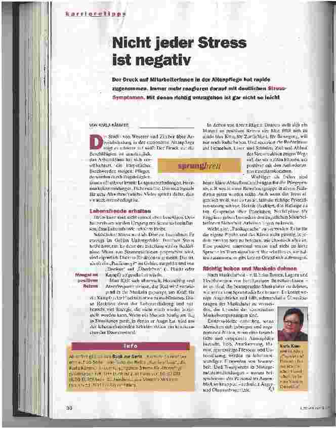 Vorschauseite 1: Nicht jeder Stress ist negativ