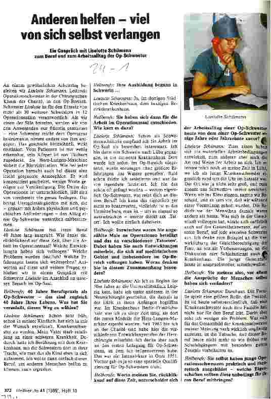 Vorschauseite 1: Anderen helfen - viel von sich selbst verlangen