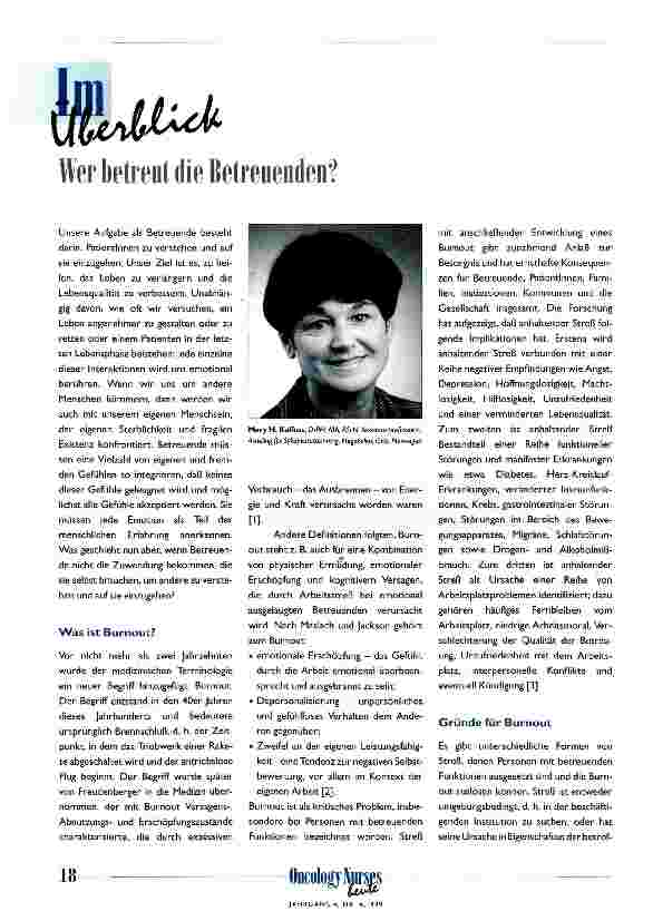 Vorschauseite 1: Wer bertreut die Betreuenden?