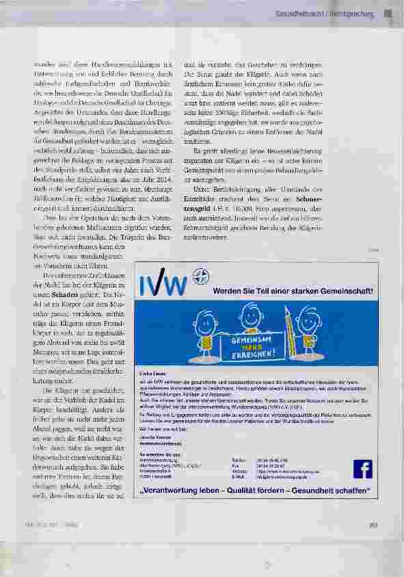 Vorschauseite 3: Zurücklassen einer Nadel im Körper einer Patientin
