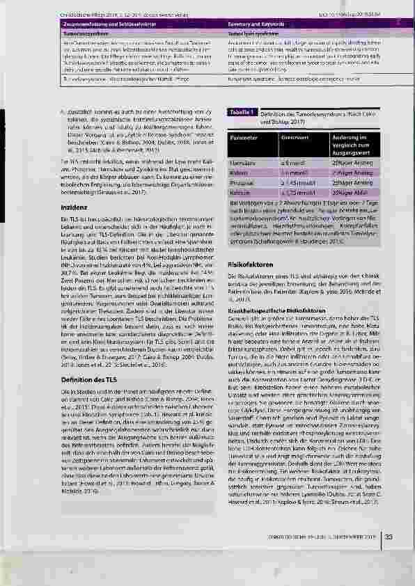 Vorschauseite 2: Tumorlysesyndrom