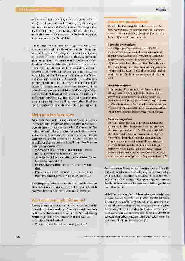 Vorschauseite 2: Wie gehen chronisch Schizophrene mit dem Symptom Stimmenhören um?