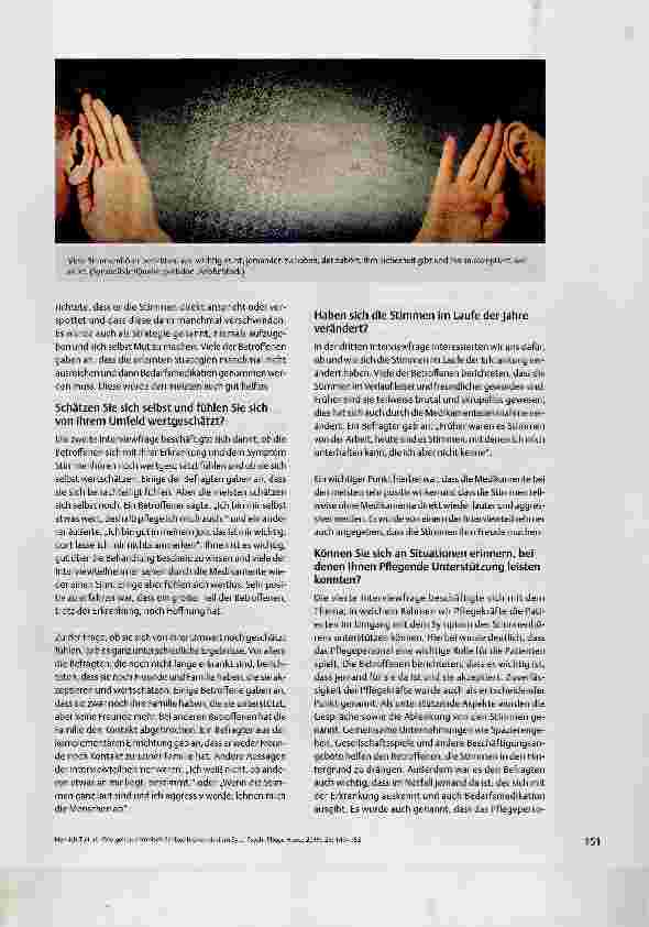 Vorschauseite 5: Wie gehen chronisch Schizophrene mit dem Symptom Stimmenhören um?