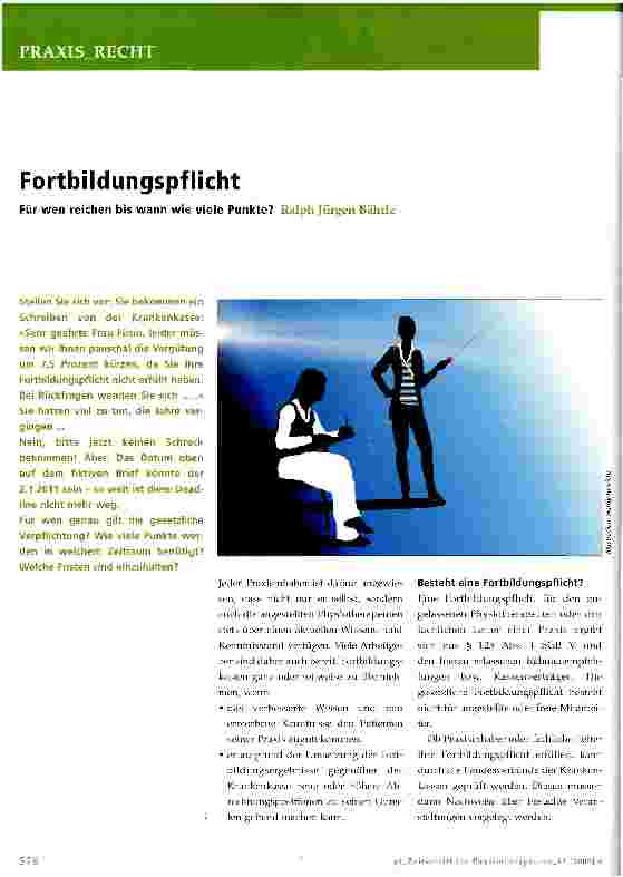 Vorschauseite 1: Fortbildungspflicht