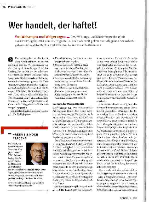 Vorschauseite 1: Wer handelt, der haftet!