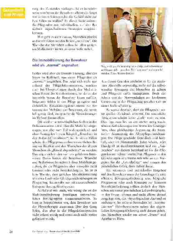 Vorschauseite 4: Warum werden Heimbewohner immobil?