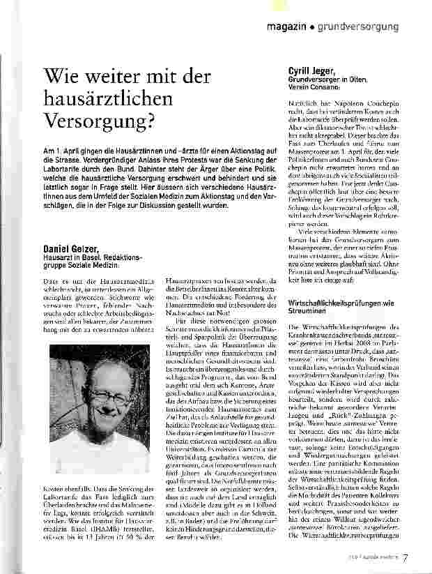 Vorschauseite 1: Wie weiter mit der hausärztlichenVersorgung?