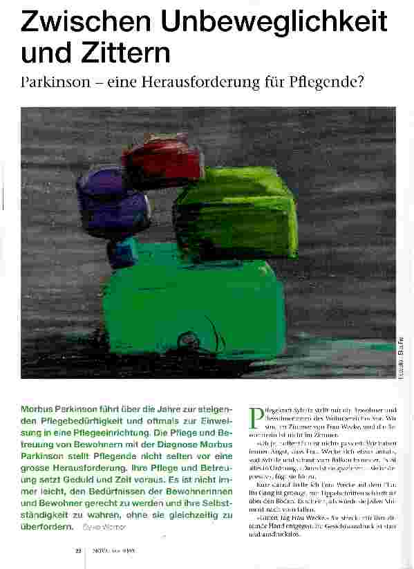 Vorschauseite 1: Zwischen Unbeweglichkeit und ZitternParkinson - eine Herausforderung für Pflegende?