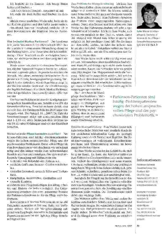 Vorschauseite 2: Zwischen Unbeweglichkeit und ZitternParkinson - eine Herausforderung für Pflegende?