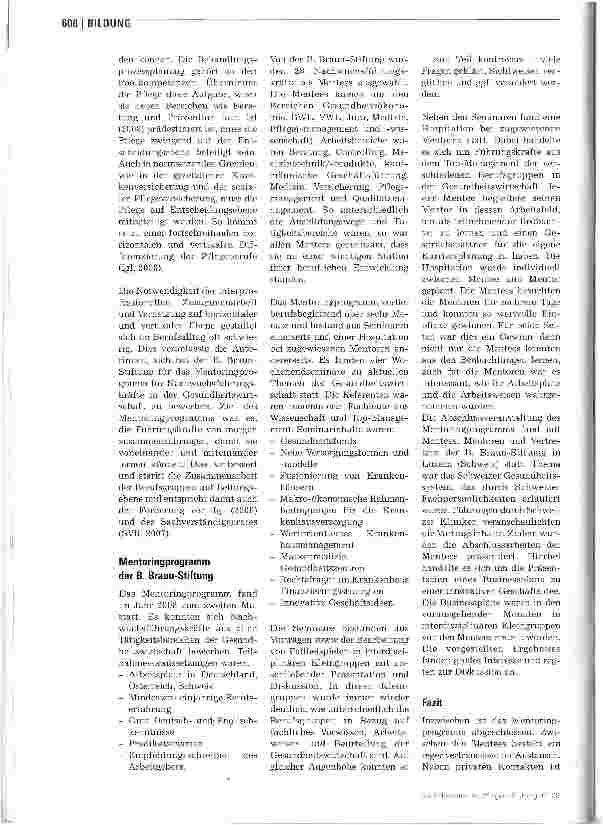 Vorschauseite 4: Gesundheitswirtschaft vernetzt Gesundheitsund Pflegemanager
