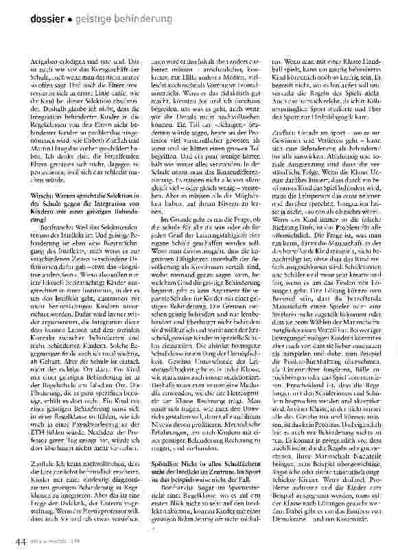 Vorschauseite 5: «...damit alle auf ihrem Niveau profitieren!»Regelschule oder heilpädagogische Sonderschule?