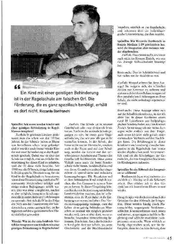 Vorschauseite 6: «...damit alle auf ihrem Niveau profitieren!»Regelschule oder heilpädagogische Sonderschule?