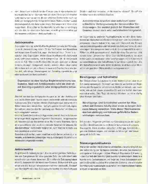 Vorschauseite 3: Demenz und Psychopharmaka