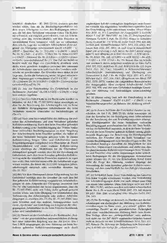 Vorschauseite 5: Ablösung von normativ geltenden Tarifverträgen beim Betriebsübergang Verschlechterungsverbot - Vorabentscheidungsverfahren AntragsgrundsatzAEUV Art. 267; RL 2001/23/EG Art. 3; BGB…