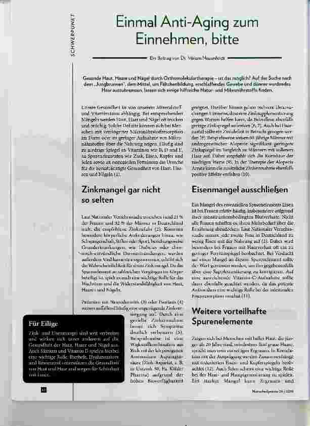 Vorschauseite 1: Einmal Anti-Aging zum Einnehmen, bitte