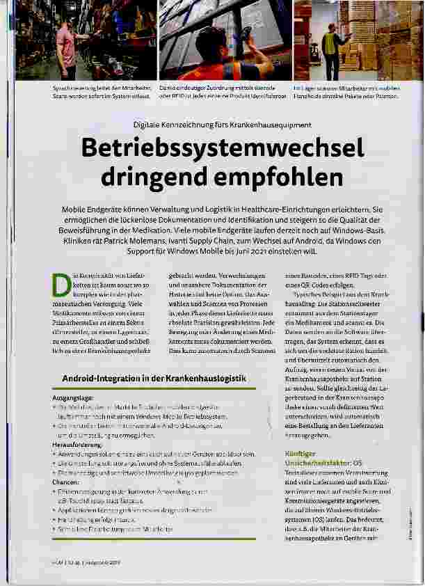 Vorschauseite 1: Betriebssystemwechsel dringend empfohlen
