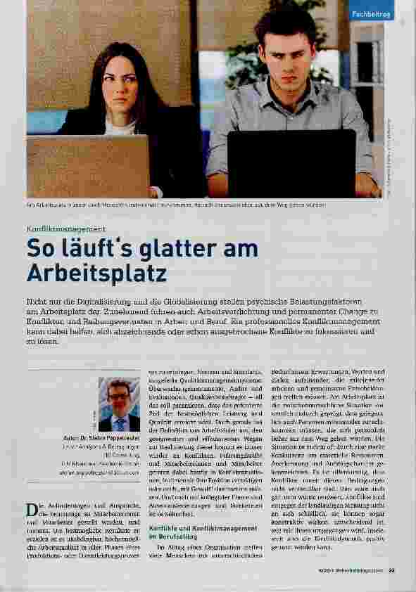 Vorschauseite 1: So läuft es glatter am Arbeitsplatz