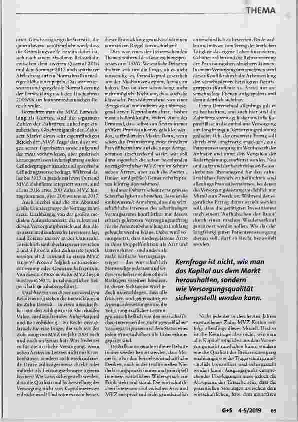 Vorschauseite 5: Medizinische Versorgungszentren und angestellte Ärzte Versorgungsrelevant oder nur Geschäftsmodell?