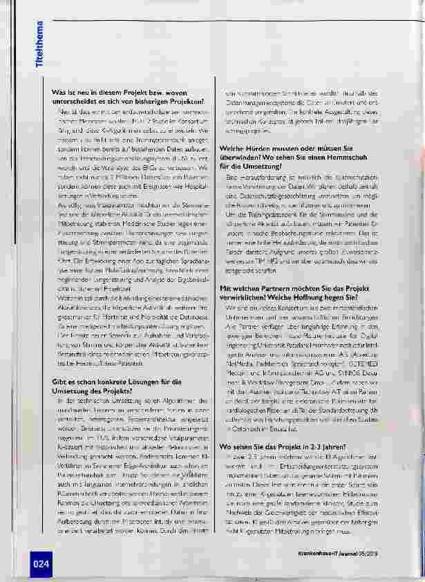 Vorschauseite 2: Steigerung des Patientenwohls