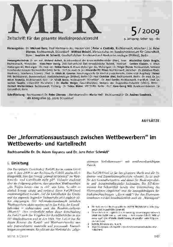 Vorschauseite 1: Der „Informationsaustausch zwischen Wettbewerbern im Wettbewerbsund Kartellrecht