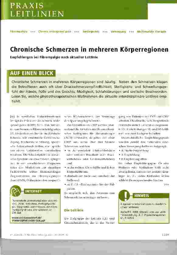 Vorschauseite 1: Chronische Schmerzen in mehreren Körperregionen
