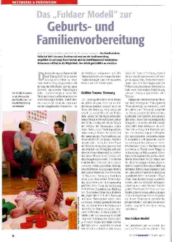 Vorschauseite 1: Das „Fuldaer Modell zur Geburtsund Familienvorbereitung