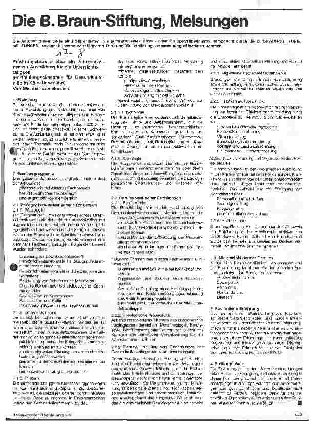 Vorschauseite 1: Erfahrungsbericht über ein Jahresseminar zur Ausbildung für die Unterrichtstätigkeit