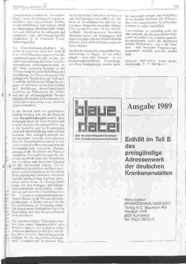 Vorschauseite 2: Können Krankenhäuser zur Umweltentlastung beitragen?
