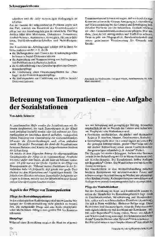 Vorschauseite 2: Wandel im Berufsbild der Gemeindekrankenpflege Die Arbeitsgruppe Gemeindekrankenpflege stellt sich vor