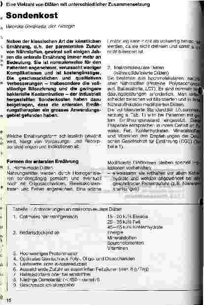 Vorschauseite 1: Sondenkost Eine Vielzahl von Diäten mit unterschiedlicher Zusammensetzung