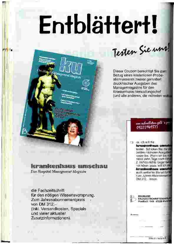 Vorschauseite 5: Besprechungsorgien ohne Effekt? Besprechungsmanagement - ein zentrales Instrument der Qualitätssicherung